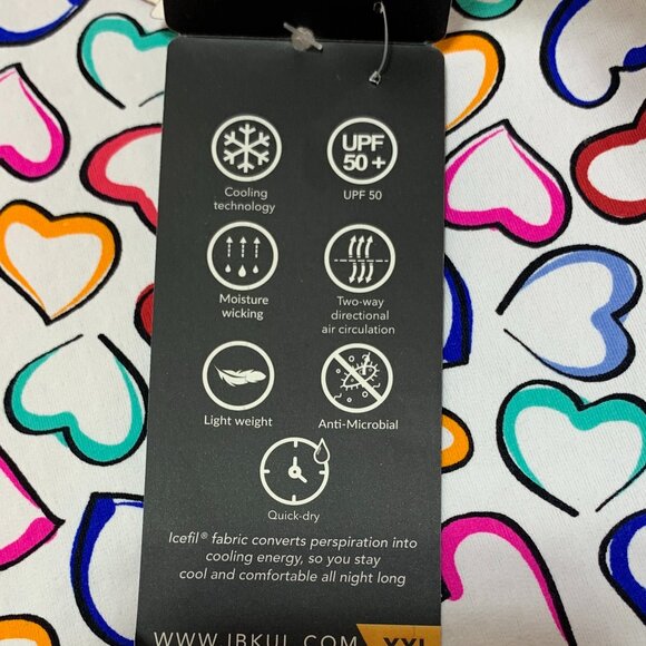 IBKomfortable by IBKUL 2 Piece Pajama Short Set Women Size 2XL NWT Hearts Lounge - Picture 5 of 11